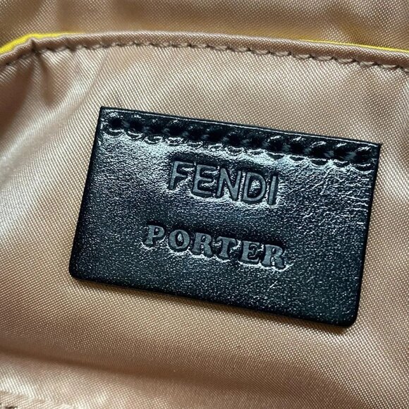 Auth FENDI - 7AS138 Pink Leather Nylon Handbag - Picture 9 of 15